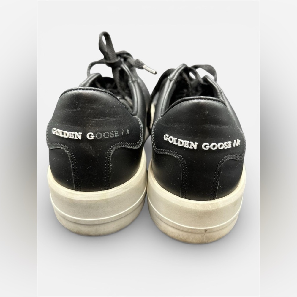 Golden Goose Pure-Star Womens Size EU 33 US 6.5-7 Black Leather Sneakers - Picture 2 of 9